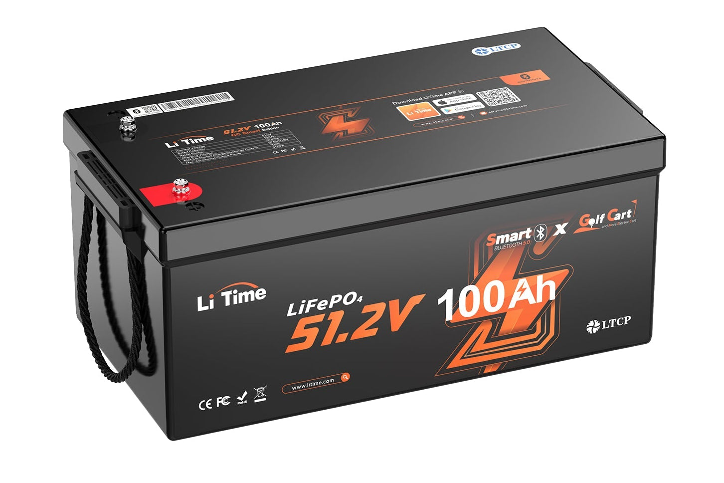 48V 100Ah LiFePO4 Golf Cart Battery - Complete Kit